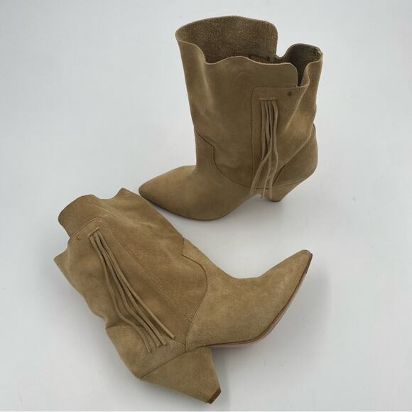 Jérôme Dreyfuss Women Suede Fringe Heel Boho Ankle Boots Size EU 37 US 7 - Picture 5 of 8